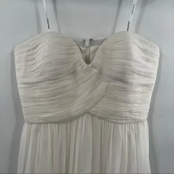Fancy Schmancy cream long dress gown size 2 - Picture 2 of 7